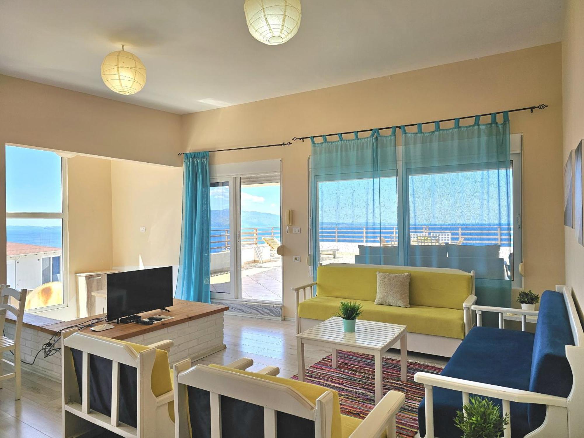Sunset Penthouse Apartment Sarande Ngoại thất bức ảnh